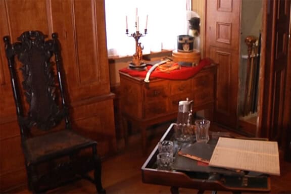 Fotos eines Teils der Bergbauausstellung auf Schloß Burgk. Foto: WGF