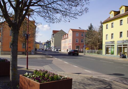 Foto von der Dresdner Straße in Freital Deuben, Quelle: Die Steg GmbH