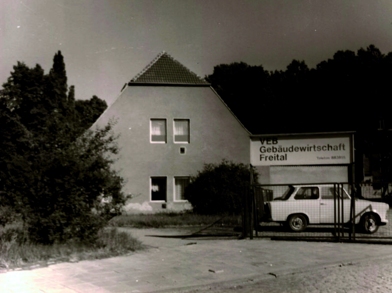 Foto vom Platz der Jugend in Freital, Sitz des VEB Gebäudewirtschaft und später der WGF, Foto: WGF Foto vom Platz der Jugend in Freital, Sitz des VEB Gebäudewirtschaft und später der WGF, Foto: WGF